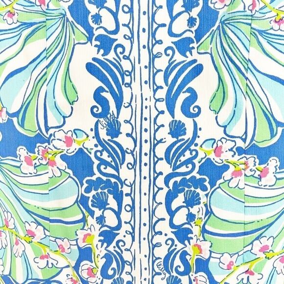 Lilly Pulitzer Cathy Shift in Bay Blue Coasting Engineered Shell - Picture 5 of 12